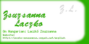 zsuzsanna laczko business card