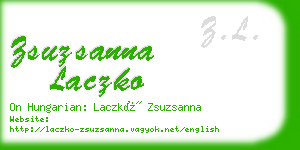 zsuzsanna laczko business card